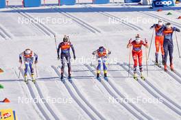 06.01.2023, Val di Fiemme, Italy (ITA): Maerta Rosenberg (SWE), Jessie Diggins (USA), Moa Ilar (SWE), Astrid Oeyre Slind (NOR), Tereza Beranova (CZE), Julia Kern (USA), (l-r)  - FIS world cup cross-country, tour de ski, individual sprint, Val di Fiemme (ITA). www.nordicfocus.com. © Barbieri/NordicFocus. Every downloaded picture is fee-liable.