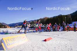 06.01.2023, Val di Fiemme, Italy (ITA): Pia Fink (GER), Anna Dyvik (SWE), Caterina Ganz (ITA), Mathilde Myhrvold (NOR), (l-r)  - FIS world cup cross-country, tour de ski, individual sprint, Val di Fiemme (ITA). www.nordicfocus.com. © Barbieri/NordicFocus. Every downloaded picture is fee-liable.