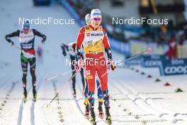 06.01.2023, Val di Fiemme, Italy (ITA): Johannes Hoesflot Klaebo (NOR) - FIS world cup cross-country, tour de ski, individual sprint, Val di Fiemme (ITA). www.nordicfocus.com. © Modica/NordicFocus. Every downloaded picture is fee-liable.