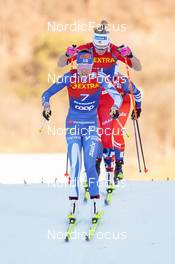 06.01.2023, Val di Fiemme, Italy (ITA): Kerttu Niskanen (FIN), Astrid Oeyre Slind (NOR) - FIS world cup cross-country, tour de ski, individual sprint, Val di Fiemme (ITA). www.nordicfocus.com. © Barbieri/NordicFocus. Every downloaded picture is fee-liable.