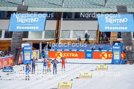 06.01.2023, Val di Fiemme, Italy (ITA): Moa Ilar (SWE), Jessie Diggins (USA), Maerta Rosenberg (SWE), Tereza Beranova (CZE), Julia Kern (USA), Astrid Oeyre Slind (NOR), (l-r)  - FIS world cup cross-country, tour de ski, individual sprint, Val di Fiemme (ITA). www.nordicfocus.com. © Barbieri/NordicFocus. Every downloaded picture is fee-liable.