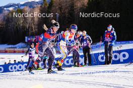 06.01.2023, Val di Fiemme, Italy (ITA): Jessie Diggins (USA), Moa Ilar (SWE), (l-r)  - FIS world cup cross-country, tour de ski, individual sprint, Val di Fiemme (ITA). www.nordicfocus.com. © Barbieri/NordicFocus. Every downloaded picture is fee-liable.
