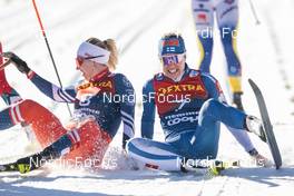 06.01.2023, Val di Fiemme, Italy (ITA): Tereza Beranova (CZE), Kerttu Niskanen (FIN), (l-r)  - FIS world cup cross-country, tour de ski, individual sprint, Val di Fiemme (ITA). www.nordicfocus.com. © Modica/NordicFocus. Every downloaded picture is fee-liable.