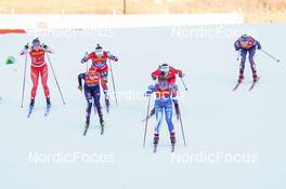 06.01.2023, Val di Fiemme, Italy (ITA): Nadine Faehndrich (SUI), Katharina Hennig (GER), Tiril Udnes Weng (NOR), Krista Parmakoski (FIN), Rosie Brennan (USA), (l-r)  - FIS world cup cross-country, tour de ski, individual sprint, Val di Fiemme (ITA). www.nordicfocus.com. © Barbieri/NordicFocus. Every downloaded picture is fee-liable.