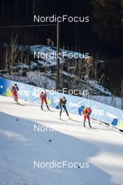 06.01.2023, Val di Fiemme, Italy (ITA): Katerina Janatova (CZE), Lotta Udnes Weng (NOR), Caterina Ganz (ITA), Mathilde Myhrvold (NOR), (l-r)  - FIS world cup cross-country, tour de ski, individual sprint, Val di Fiemme (ITA). www.nordicfocus.com. © Modica/NordicFocus. Every downloaded picture is fee-liable.