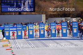06.01.2023, Val di Fiemme, Italy (ITA): Lisa Unterweger (AUT), Nadine Faehndrich (SUI), Moa Ilar (SWE), Krista Parmakoski (FIN), Rosie Brennan (USA), Martina Di Centa (ITA), (l-r)  - FIS world cup cross-country, tour de ski, individual sprint, Val di Fiemme (ITA). www.nordicfocus.com. © Barbieri/NordicFocus. Every downloaded picture is fee-liable.