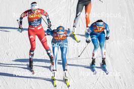 06.01.2023, Val di Fiemme, Italy (ITA): Tiril Udnes Weng (NOR), Anne Kyllonen (FIN), Eva Urevc (SLO), (l-r)  - FIS world cup cross-country, tour de ski, individual sprint, Val di Fiemme (ITA). www.nordicfocus.com. © Modica/NordicFocus. Every downloaded picture is fee-liable.