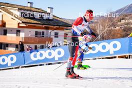 06.01.2023, Val di Fiemme, Italy (ITA): Graham Ritchie (CAN), Anton Persson (SWE), (l-r)  - FIS world cup cross-country, tour de ski, individual sprint, Val di Fiemme (ITA). www.nordicfocus.com. © Barbieri/NordicFocus. Every downloaded picture is fee-liable.