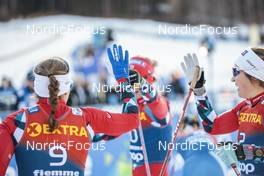 06.01.2023, Val di Fiemme, Italy (ITA): Lotta Udnes Weng (NOR), Tiril Udnes Weng (NOR), (l-r)  - FIS world cup cross-country, tour de ski, individual sprint, Val di Fiemme (ITA). www.nordicfocus.com. © Modica/NordicFocus. Every downloaded picture is fee-liable.