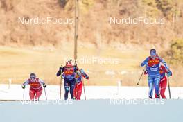 06.01.2023, Val di Fiemme, Italy (ITA): Nadine Faehndrich (SUI), Katharina Hennig (GER), Krista Parmakoski (FIN), (l-r)  - FIS world cup cross-country, tour de ski, individual sprint, Val di Fiemme (ITA). www.nordicfocus.com. © Barbieri/NordicFocus. Every downloaded picture is fee-liable.