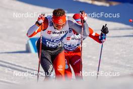 06.01.2023, Val di Fiemme, Italy (ITA): Graham Ritchie (CAN), Paal Golberg (NOR), (l-r)  - FIS world cup cross-country, tour de ski, individual sprint, Val di Fiemme (ITA). www.nordicfocus.com. © Barbieri/NordicFocus. Every downloaded picture is fee-liable.