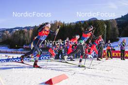 06.01.2023, Val di Fiemme, Italy (ITA): Pia Fink (GER), Katerina Janatova (CZE), Lotta Udnes Weng (NOR), Caterina Ganz (ITA), Mathilde Myhrvold (NOR), (l-r)  - FIS world cup cross-country, tour de ski, individual sprint, Val di Fiemme (ITA). www.nordicfocus.com. © Barbieri/NordicFocus. Every downloaded picture is fee-liable.