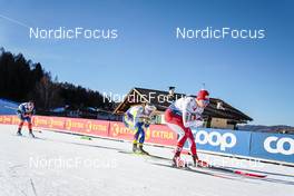 06.01.2023, Val di Fiemme, Italy (ITA): Oskar Svensson (SWE), Cyril Faehndrich (SUI), (l-r)  - FIS world cup cross-country, tour de ski, individual sprint, Val di Fiemme (ITA). www.nordicfocus.com. © Barbieri/NordicFocus. Every downloaded picture is fee-liable.