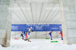 07.01.2023, Val di Fiemme, Italy (ITA): Eric Rosjoe (SWE), Jules Lapierre (FRA), (l-r)  - FIS world cup cross-country, tour de ski, mass, Val di Fiemme (ITA). www.nordicfocus.com. © Barbieri/NordicFocus. Every downloaded picture is fee-liable.