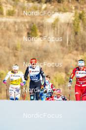 07.01.2023, Val di Fiemme, Italy (ITA): Frida Karlsson (SWE), Katharina Hennig (GER), Tiril Udnes Weng (NOR), (l-r)  - FIS world cup cross-country, tour de ski, mass, Val di Fiemme (ITA). www.nordicfocus.com. © Barbieri/NordicFocus. Every downloaded picture is fee-liable.