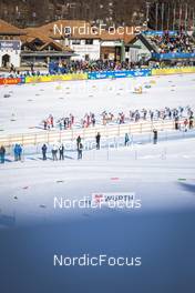 07.01.2023, Val di Fiemme, Italy (ITA): Start of womens race - FIS world cup cross-country, tour de ski, mass, Val di Fiemme (ITA). www.nordicfocus.com. © Modica/NordicFocus. Every downloaded picture is fee-liable.