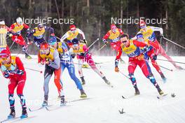 07.01.2023, Val di Fiemme, Italy (ITA): Antoine Cyr (CAN), Emil Iversen (NOR), (l-r)  - FIS world cup cross-country, tour de ski, mass, Val di Fiemme (ITA). www.nordicfocus.com. © Barbieri/NordicFocus. Every downloaded picture is fee-liable.