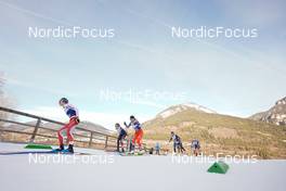 07.01.2023, Val di Fiemme, Italy (ITA): Nadine Faehndrich (SUI), Jessie Diggins (USA), Katerina Janatova (CZE), Cristina Pittin (ITA), (l-r)  - FIS world cup cross-country, tour de ski, mass, Val di Fiemme (ITA). www.nordicfocus.com. © Barbieri/NordicFocus. Every downloaded picture is fee-liable.