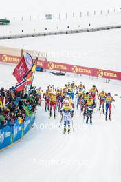 07.01.2023, Val di Fiemme, Italy (ITA): William Poromaa (SWE), Francesco De Fabiani (ITA), Hugo Lapalus (FRA), (l-r)  - FIS world cup cross-country, tour de ski, mass, Val di Fiemme (ITA). www.nordicfocus.com. © Modica/NordicFocus. Every downloaded picture is fee-liable.