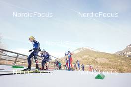 07.01.2023, Val di Fiemme, Italy (ITA): Pia Fink (GER), Delphine Claudel (FRA), Masako Ishida (JPN), Anne Kyllonen (FIN), Alayna Sonnesyn (USA), (l-r)  - FIS world cup cross-country, tour de ski, mass, Val di Fiemme (ITA). www.nordicfocus.com. © Barbieri/NordicFocus. Every downloaded picture is fee-liable.