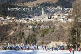 07.01.2023, Val di Fiemme, Italy (ITA): Womens race, background view on Tesero village - FIS world cup cross-country, tour de ski, mass, Val di Fiemme (ITA). www.nordicfocus.com. © Modica/NordicFocus. Every downloaded picture is fee-liable.