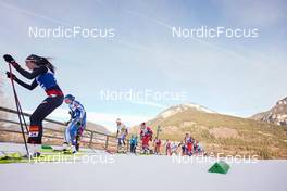 07.01.2023, Val di Fiemme, Italy (ITA): Caterina Ganz (ITA), Kerttu Niskanen (FIN), Frida Karlsson (SWE), Heidi Weng (NOR), Lotta Udnes Weng (NOR), (l-r)  - FIS world cup cross-country, tour de ski, mass, Val di Fiemme (ITA). www.nordicfocus.com. © Barbieri/NordicFocus. Every downloaded picture is fee-liable.