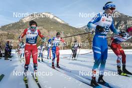 07.01.2023, Val di Fiemme, Italy (ITA): Margrethe Bergane (NOR), Juliette Ducordeau (FRA), (l-r)  - FIS world cup cross-country, tour de ski, mass, Val di Fiemme (ITA). www.nordicfocus.com. © Modica/NordicFocus. Every downloaded picture is fee-liable.