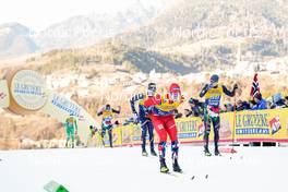 07.01.2023, Val di Fiemme, Italy (ITA): Sindre Bjoernestad Skar (NOR), Davide Graz (ITA), (l-r)  - FIS world cup cross-country, tour de ski, mass, Val di Fiemme (ITA). www.nordicfocus.com. © Barbieri/NordicFocus. Every downloaded picture is fee-liable.