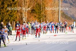 07.01.2023, Val di Fiemme, Italy (ITA): Frida Karlsson (SWE), Tiril Udnes Weng (NOR), Heidi Weng (NOR), Margrethe Bergane (NOR), Rosie Brennan (USA), Nadine Faehndrich (SUI), Lotta Udnes Weng (NOR), Teresa Stadlober (AUT), Julia Kern (USA), Juliette Ducordeau (FRA), Caterina Ganz (ITA), Pia Fink (GER), (l-r)  - FIS world cup cross-country, tour de ski, mass, Val di Fiemme (ITA). www.nordicfocus.com. © Barbieri/NordicFocus. Every downloaded picture is fee-liable.
