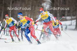 07.01.2023, Val di Fiemme, Italy (ITA): Jules Lapierre (FRA), Cyril Faehndrich (SUI), (l-r)  - FIS world cup cross-country, tour de ski, mass, Val di Fiemme (ITA). www.nordicfocus.com. © Modica/NordicFocus. Every downloaded picture is fee-liable.