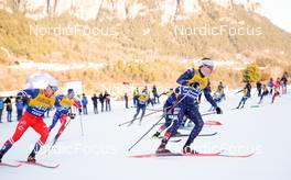 07.01.2023, Val di Fiemme, Italy (ITA): Adam Fellner (CZE), Zak Ketterson (USA), (l-r)  - FIS world cup cross-country, tour de ski, mass, Val di Fiemme (ITA). www.nordicfocus.com. © Barbieri/NordicFocus. Every downloaded picture is fee-liable.