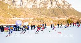 07.01.2023, Val di Fiemme, Italy (ITA): Calle Halfvarsson (SWE), Federico Pellegrino (ITA), Didrik Toenseth (NOR), (l-r)  - FIS world cup cross-country, tour de ski, mass, Val di Fiemme (ITA). www.nordicfocus.com. © Barbieri/NordicFocus. Every downloaded picture is fee-liable.
