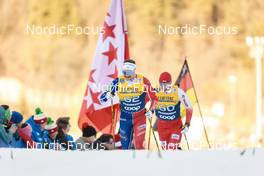07.01.2023, Val di Fiemme, Italy (ITA): Renaud Jay (FRA), Kamil Bury (POL), (l-r)  - FIS world cup cross-country, tour de ski, mass, Val di Fiemme (ITA). www.nordicfocus.com. © Modica/NordicFocus. Every downloaded picture is fee-liable.