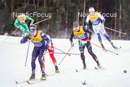 07.01.2023, Val di Fiemme, Italy (ITA): Hunter Wonders (USA), Davide Graz (ITA), (l-r)  - FIS world cup cross-country, tour de ski, mass, Val di Fiemme (ITA). www.nordicfocus.com. © Barbieri/NordicFocus. Every downloaded picture is fee-liable.