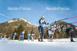 07.01.2023, Val di Fiemme, Italy (ITA): Pia Fink (GER), Maerta Rosenberg (SWE), (l-r)  - FIS world cup cross-country, tour de ski, mass, Val di Fiemme (ITA). www.nordicfocus.com. © Modica/NordicFocus. Every downloaded picture is fee-liable.