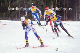 07.01.2023, Val di Fiemme, Italy (ITA): Eric Rosjoe (SWE), Giandomenico Salvadori (ITA) - FIS world cup cross-country, tour de ski, mass, Val di Fiemme (ITA). www.nordicfocus.com. © Barbieri/NordicFocus. Every downloaded picture is fee-liable.