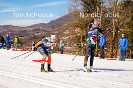 07.01.2023, Val di Fiemme, Italy (ITA): Patricija Eiduka (LAT), Caterina Ganz (ITA), (l-r)  - FIS world cup cross-country, tour de ski, mass, Val di Fiemme (ITA). www.nordicfocus.com. © Barbieri/NordicFocus. Every downloaded picture is fee-liable.