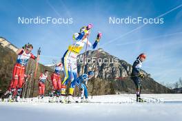 07.01.2023, Val di Fiemme, Italy (ITA): Astrid Oeyre Slind (NOR), Heidi Weng (NOR), Kerttu Niskanen (FIN), Katharina Hennig (GER), (l-r)  - FIS world cup cross-country, tour de ski, mass, Val di Fiemme (ITA). www.nordicfocus.com. © Modica/NordicFocus. Every downloaded picture is fee-liable.