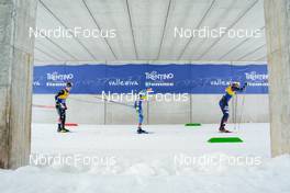 07.01.2023, Val di Fiemme, Italy (ITA): Giovanni Ticco (ITA), Nail Bashmakov (KAZ), Imanol Rojo (ESP), (l-r)  - FIS world cup cross-country, tour de ski, mass, Val di Fiemme (ITA). www.nordicfocus.com. © Barbieri/NordicFocus. Every downloaded picture is fee-liable.