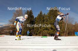 07.01.2023, Val di Fiemme, Italy (ITA): Maerta Rosenberg (SWE), Sophia Laukli (USA), (l-r)  - FIS world cup cross-country, tour de ski, mass, Val di Fiemme (ITA). www.nordicfocus.com. © Barbieri/NordicFocus. Every downloaded picture is fee-liable.