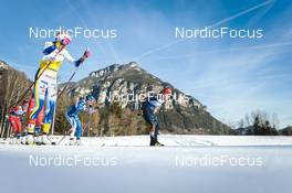 07.01.2023, Val di Fiemme, Italy (ITA): Frida Karlsson (SWE), Kerttu Niskanen (FIN), Katharina Hennig (GER), (l-r)  - FIS world cup cross-country, tour de ski, mass, Val di Fiemme (ITA). www.nordicfocus.com. © Modica/NordicFocus. Every downloaded picture is fee-liable.