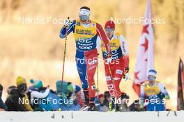 07.01.2023, Val di Fiemme, Italy (ITA): Renaud Jay (FRA), Kamil Bury (POL), (l-r)  - FIS world cup cross-country, tour de ski, mass, Val di Fiemme (ITA). www.nordicfocus.com. © Modica/NordicFocus. Every downloaded picture is fee-liable.