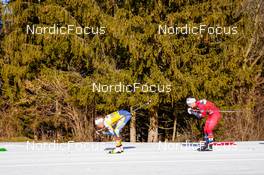 07.01.2023, Val di Fiemme, Italy (ITA): Frida Karlsson (SWE), Tiril Udnes Weng (NOR), (l-r)  - FIS world cup cross-country, tour de ski, mass, Val di Fiemme (ITA). www.nordicfocus.com. © Barbieri/NordicFocus. Every downloaded picture is fee-liable.