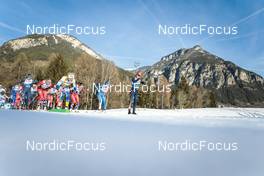 07.01.2023, Val di Fiemme, Italy (ITA): Rosie Brennan (USA), Astrid Oeyre Slind (NOR), Frida Karlsson (SWE), Heidi Weng (NOR), Kerttu Niskanen (FIN), Katharina Hennig (GER), (l-r)  - FIS world cup cross-country, tour de ski, mass, Val di Fiemme (ITA). www.nordicfocus.com. © Modica/NordicFocus. Every downloaded picture is fee-liable.