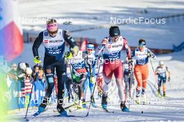 07.01.2023, Val di Fiemme, Italy (ITA): Laura Gimmler (GER), Masako Ishida (JPN), (l-r)  - FIS world cup cross-country, tour de ski, mass, Val di Fiemme (ITA). www.nordicfocus.com. © Modica/NordicFocus. Every downloaded picture is fee-liable.
