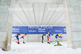 07.01.2023, Val di Fiemme, Italy (ITA): Emil Iversen (NOR), Naoto Baba (JPN), Dietmar Noeckler (ITA), Perttu Hyvarinen (FIN), (l-r)  - FIS world cup cross-country, tour de ski, mass, Val di Fiemme (ITA). www.nordicfocus.com. © Barbieri/NordicFocus. Every downloaded picture is fee-liable.