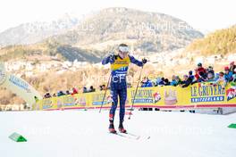 07.01.2023, Val di Fiemme, Italy (ITA): Zak Ketterson (USA) - FIS world cup cross-country, tour de ski, mass, Val di Fiemme (ITA). www.nordicfocus.com. © Barbieri/NordicFocus. Every downloaded picture is fee-liable.