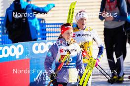 07.01.2023, Val di Fiemme, Italy (ITA): Katharina Hennig (GER), Frida Karlsson (SWE), (l-r)  - FIS world cup cross-country, tour de ski, mass, Val di Fiemme (ITA). www.nordicfocus.com. © Barbieri/NordicFocus. Every downloaded picture is fee-liable.