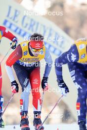 07.01.2023, Val di Fiemme, Italy (ITA): Olivier Leveille (CAN) - FIS world cup cross-country, tour de ski, mass, Val di Fiemme (ITA). www.nordicfocus.com. © Barbieri/NordicFocus. Every downloaded picture is fee-liable.