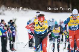 07.01.2023, Val di Fiemme, Italy (ITA): Olivier Leveille (CAN) - FIS world cup cross-country, tour de ski, mass, Val di Fiemme (ITA). www.nordicfocus.com. © Modica/NordicFocus. Every downloaded picture is fee-liable.